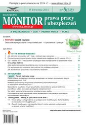: Monitor Prawa Pracy i Ubezpieczeń - e-wydanie – 8/2014