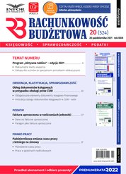 : Rachunkowość Budżetowa - e-wydanie – 20/2021