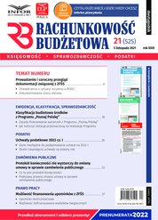 : Rachunkowość Budżetowa - e-wydanie – 21/2021