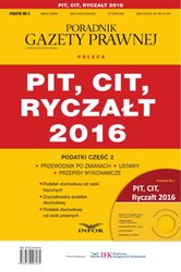 : Podatki 2016/04 - Podatki cz.2 PIT,CIT,Ryczałt 2016  - ebook