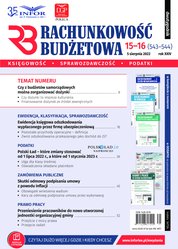 : Rachunkowość Budżetowa - e-wydanie – 15-16/2022