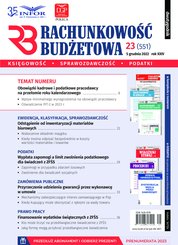 : Rachunkowość Budżetowa - e-wydanie – 23/2022